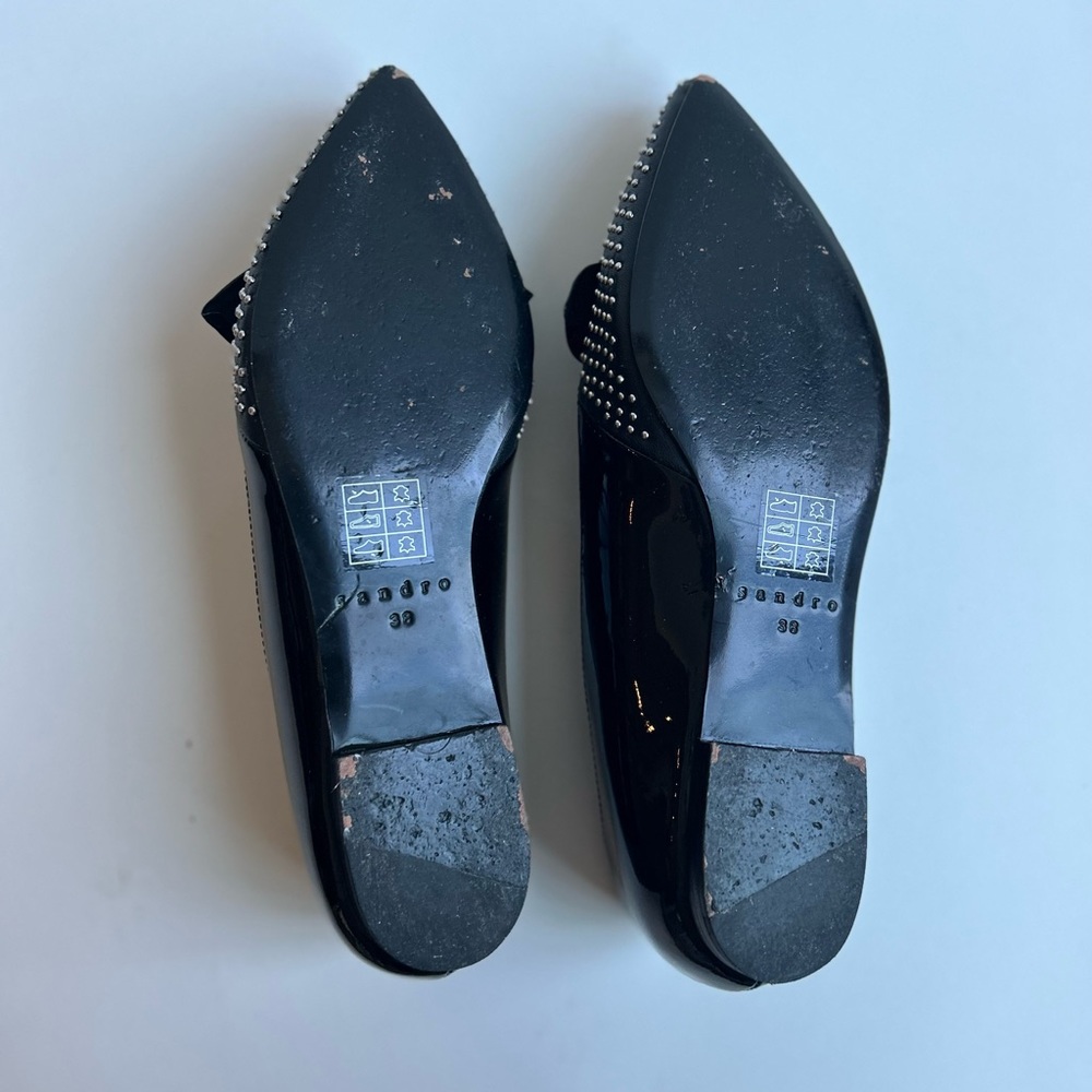 Sandro | studded bow flat - Picture 9 of 9